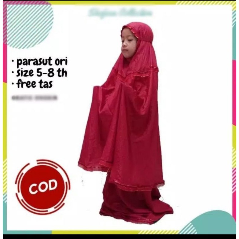 Mukena parasut Loufie anak original