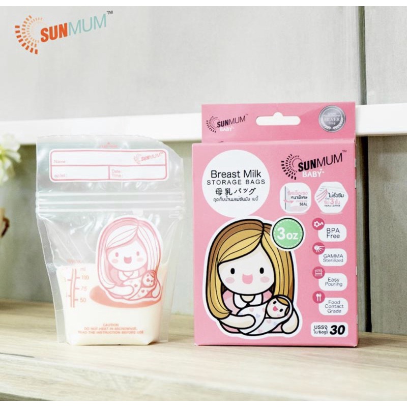 Sunmum Breast Milk Storage Bags 30P / Kantong Penyimpanan ASI