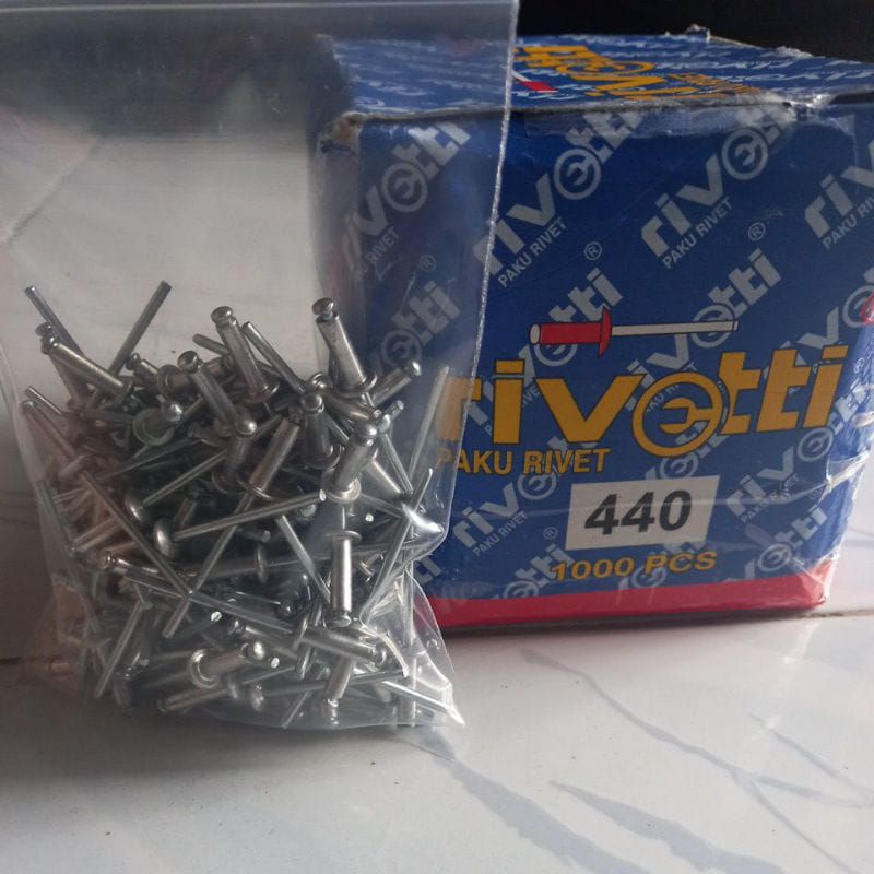 

Paku Rivet 440 Ecer isi 100pcs Ukuran 3.2 x 11mm - Paku Ripet Rivetti Blind Nut