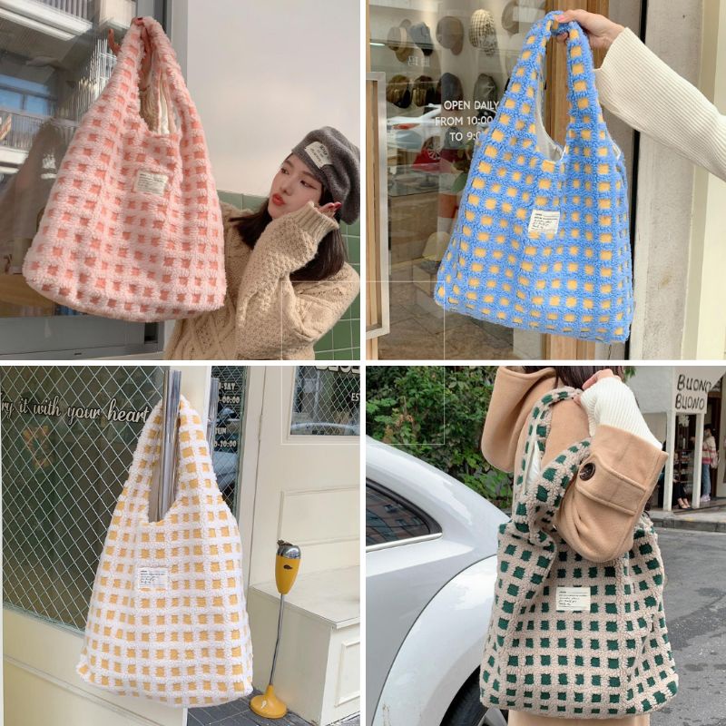 KiNa - CLOUDY PILLOW TOTE BAG KOREAN CUTE TOTE BAG