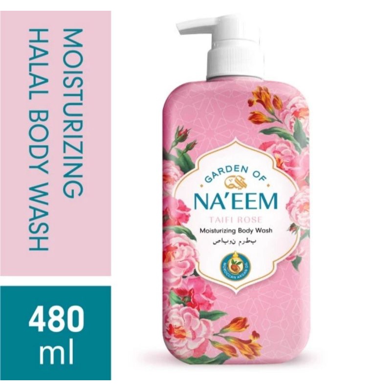 NAEEM Body Wash Botol Pump Sabun Mandi Gardenia Taifi Rose 480ml