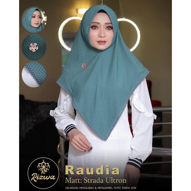 [ Rizwa Hijab ] RAUDIA••hijab instan pet motif••hijab motif strada Ultron