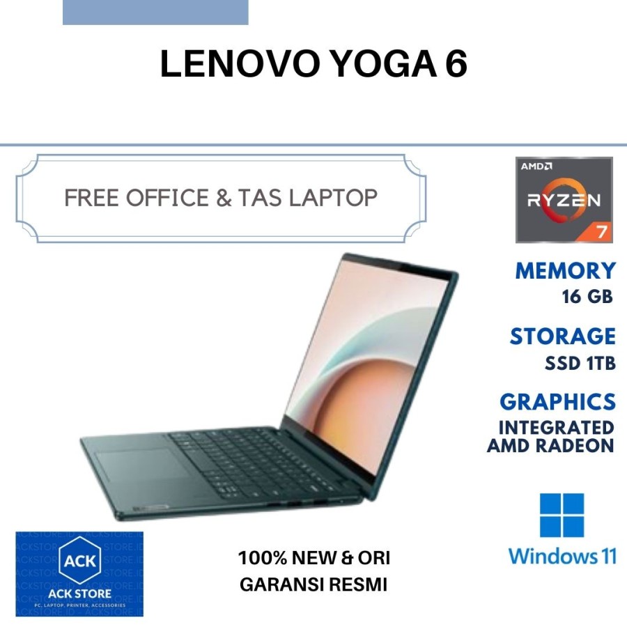 Lenovo Yoga 6 0WID R7-5700U 16G SSD 1T W11 OHS 13.3"FHD
