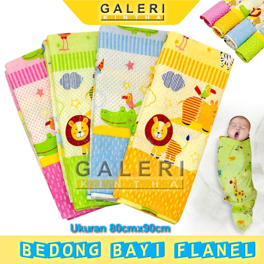 Bedong Bayi Jumbo Kain Kotak Flanel Murah Besar