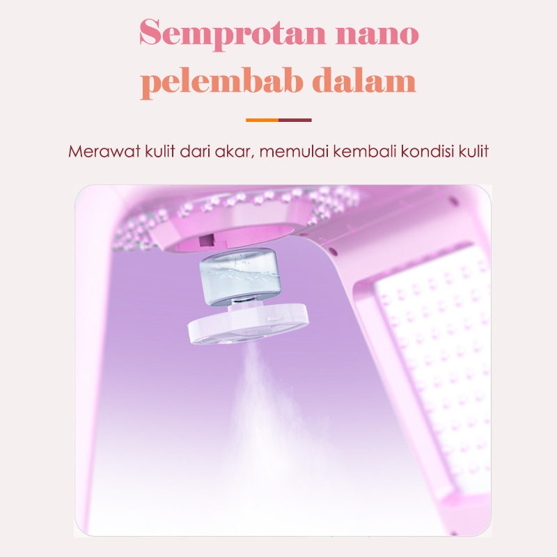 [NEWest]PDT LED Masker Nano alat facial wajah Light Semprot 7 Warna Hidrasi Peremajaan Kulit Pemutih Dan Peremajaan Kulit 100% original