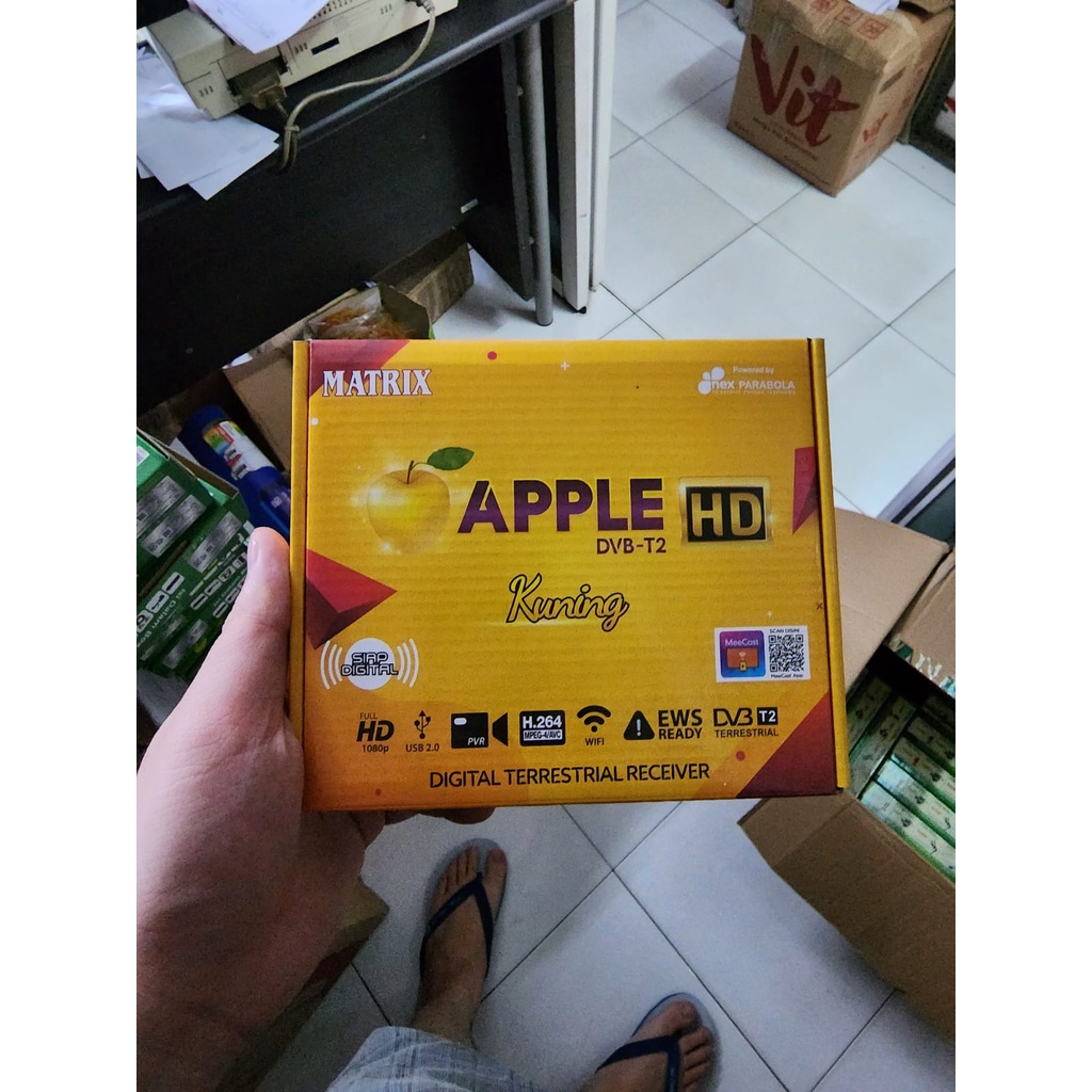 STB MATRIX APPLE HD Kuning SNI Set Top Box Receiver TV Digital DVB-T2