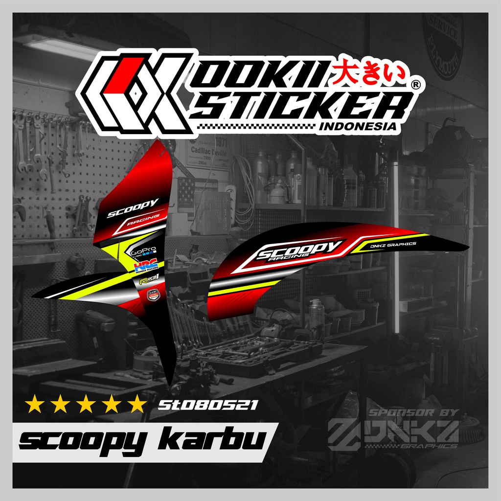 Stiker Scoopy Karbu Scoopy Lama Decal Striping Scoopy Karbu Premium Racing 080521 OOKII