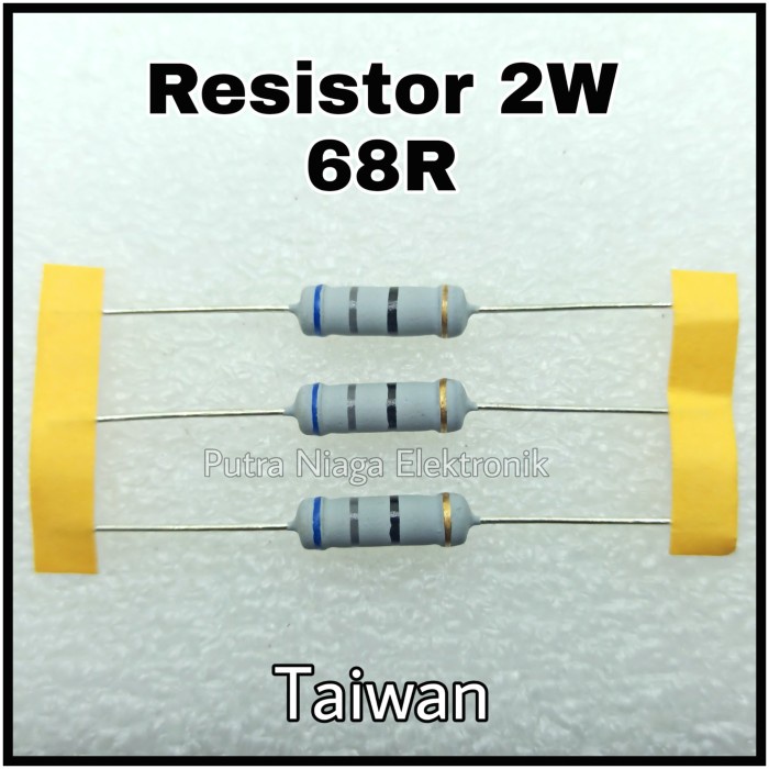 Resistor 68R 2W Taiwan 68ohm 2watt / 68 ohm 2 Watt putr4n14 Murah