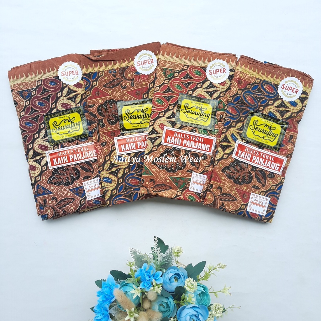 Paket Hemat Isi 4 Pcs Kain Batik Seuruling Bamboe Kain Panjang Samping Kebat Tapih Gendongan Melahirkan