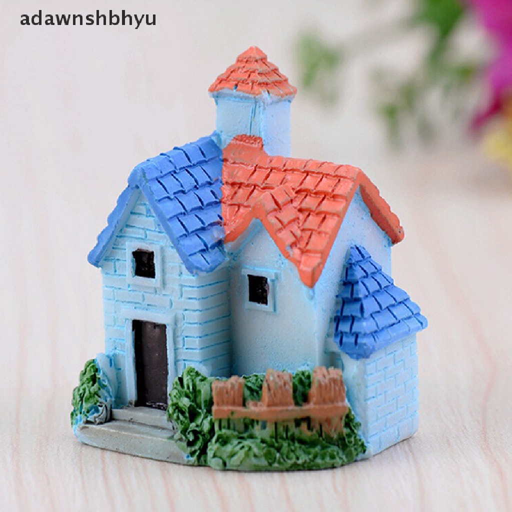 Adawnshbhyu Miniatur Rumah Boneka DIY Rumah villa Woodland fairy Planter Taman Dekorasi Rumah ID