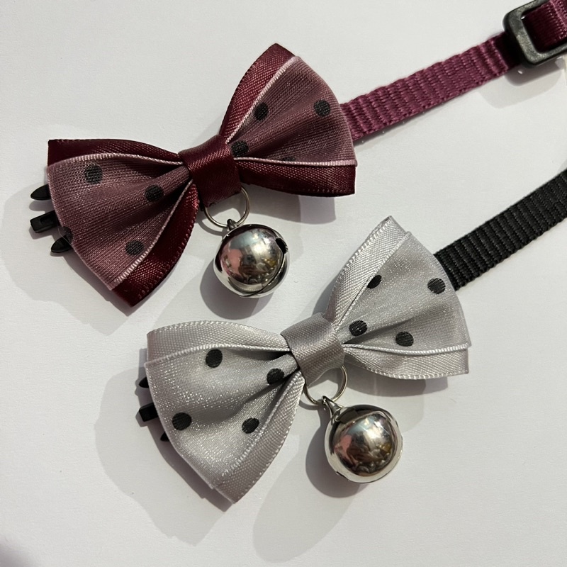 Kalung Kucing Pita Lonceng Polkadot by Miaw Miaw