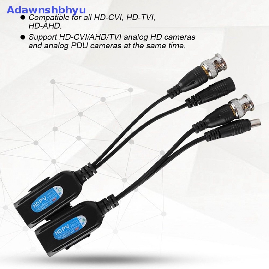 Adhyu 1pasang CCTV Coax BNC Video Power Balun Transceiver Ke CAT5e 6konektor RJ45 ID