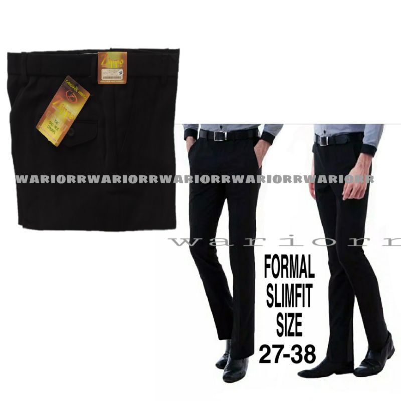Celana Formal Pria Kerja Standar Kantor Bahan Kain Teflon Size 27-38 Murah Adem