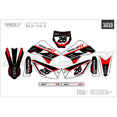 DECAL STIKER KLX 150 S (001) DEKAL STICKER DTRACKER 150 LAMA FULLBODY 2009 2010 2011 2012 2013 2014 