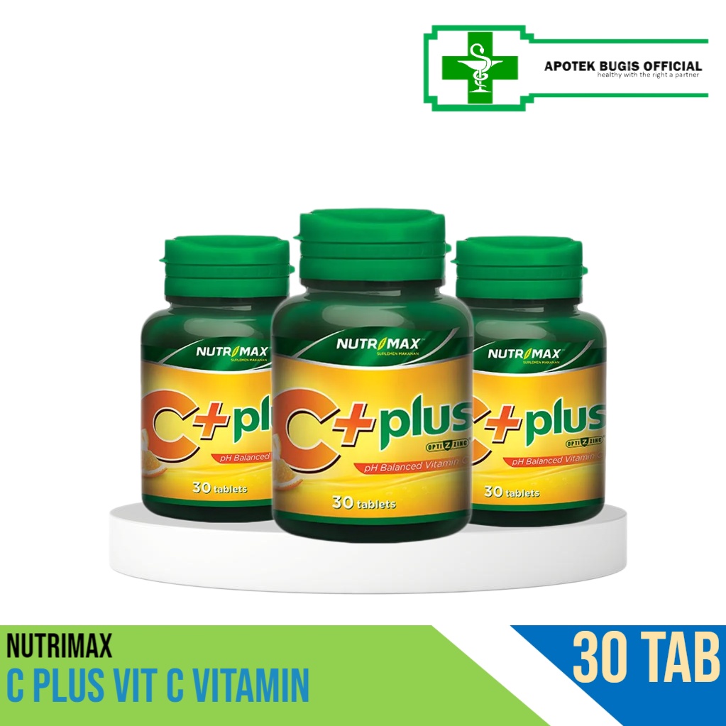 NUTRIMAX C+ C PLUS VIT C VITAMIN DAYA TAHAN TUBUH DETOX RACUN ANTIOKSIDAN KULIT COLLAGEN 30 TABLET