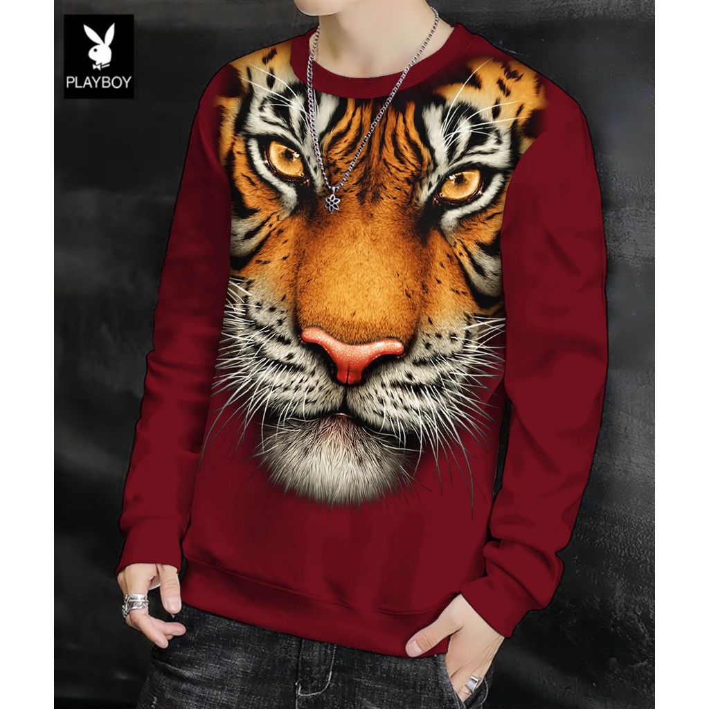 Sweater Pria/Sweter Pria/Sweter/Sweater MACAN HIDUNG PUTIH Bahan Babyterry UK M-L