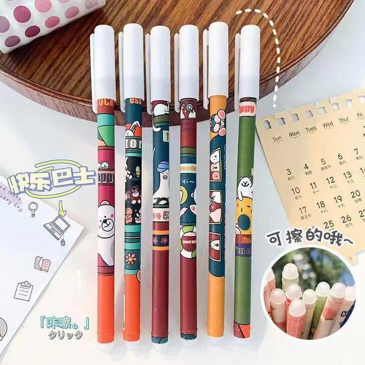 PS Pulpen Hapus Erasable Pen Bolpen Hapus Motif Karakter Pen Hapus Tinta Hitam / Pulpen Gel Tinta Bisa Dihapus Bolpoin Gel Bisa Dihapus Lucu / Ballpoint Lucu Gel Erasable Pen Pena Yang Bisa Dihapus