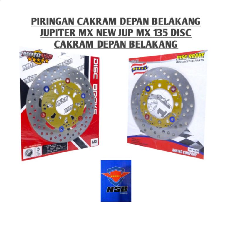 DISC MX PIRINGAN CAKRAM DEPAN BELAKANG JUPITER MX NEW JUPITER MX 135 DISC CAKRAM DEPAN BELAKANG