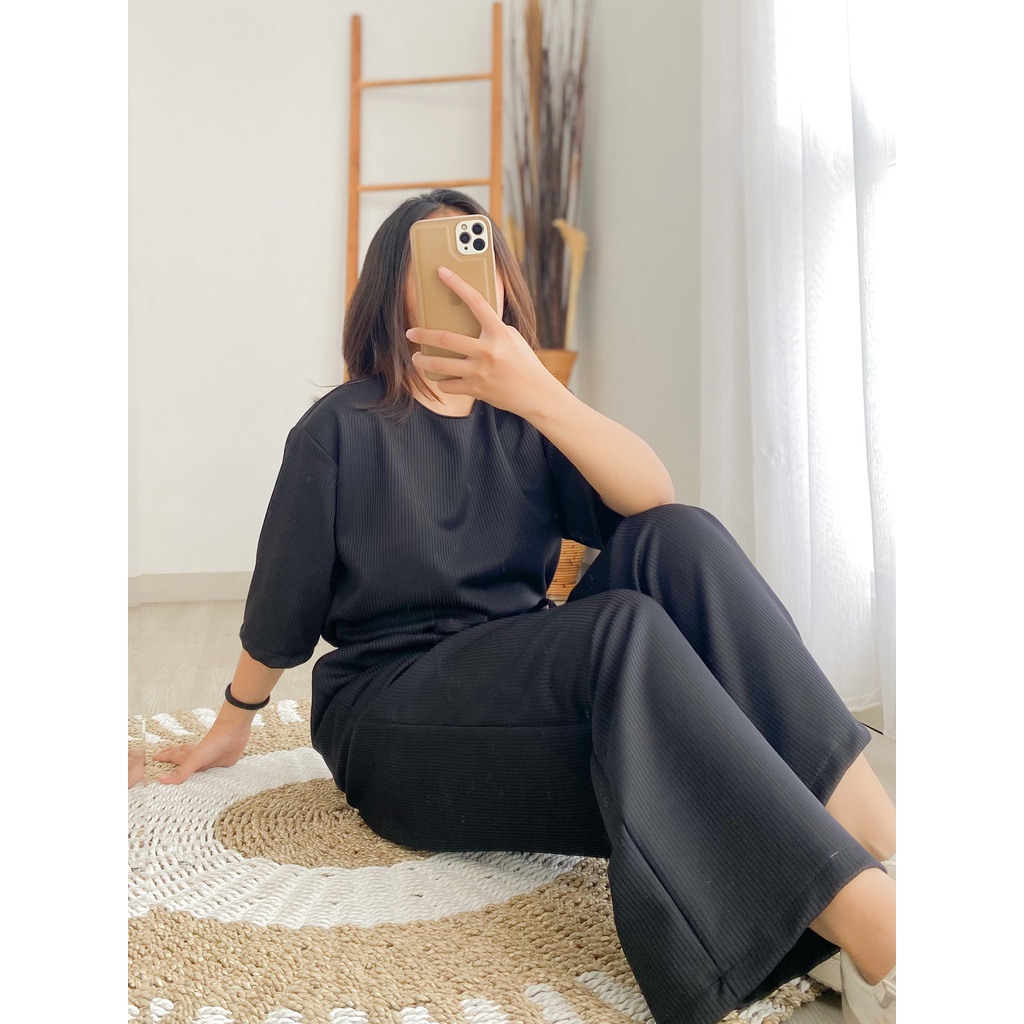 AGLIFA SET / ONE SET WANITA / MANGO KNIT VIRAL  / STELAN BAJU CANTIK