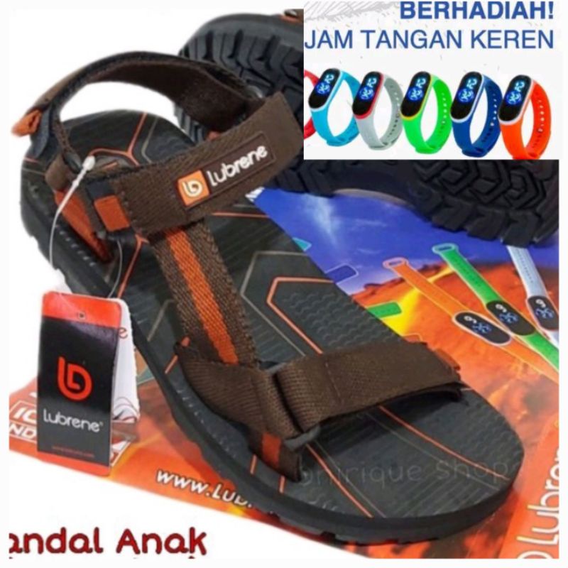 SANDAL GUNUNG ANAK LUBRENE BERHADIAH JAM TANGAN DIGITAL