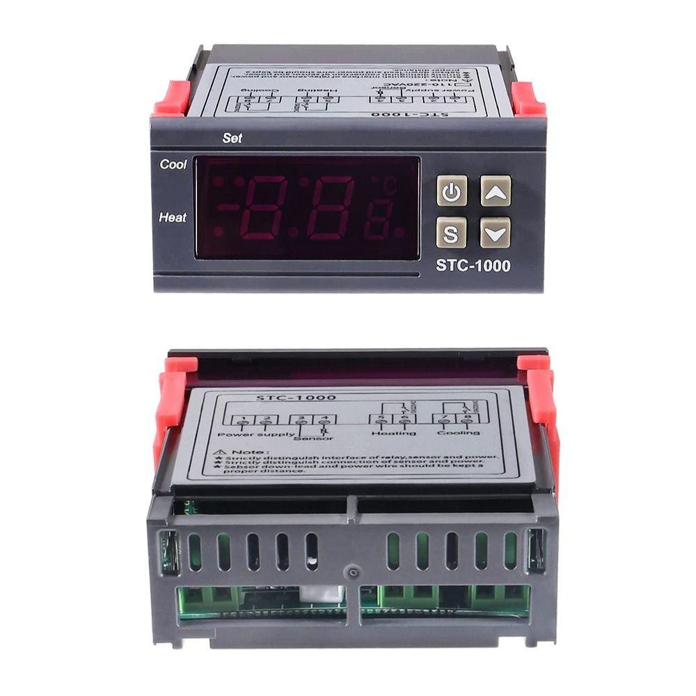 POPULAR Populer Termostat Digital Profesional 12V 24V 220V 10A Pemanas Pendingin Thermoregulator Relay