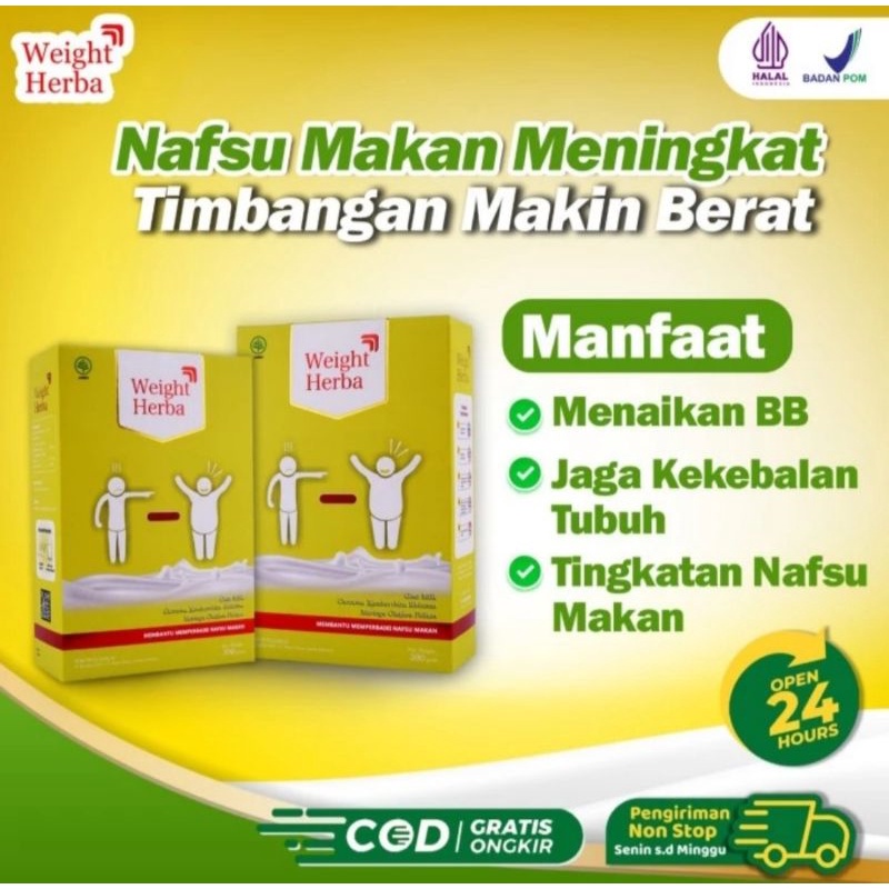 

Weight Herba Original | Susu Penambah Gemuk Badan | Penambah Nafsu Makan | Weigth Herba