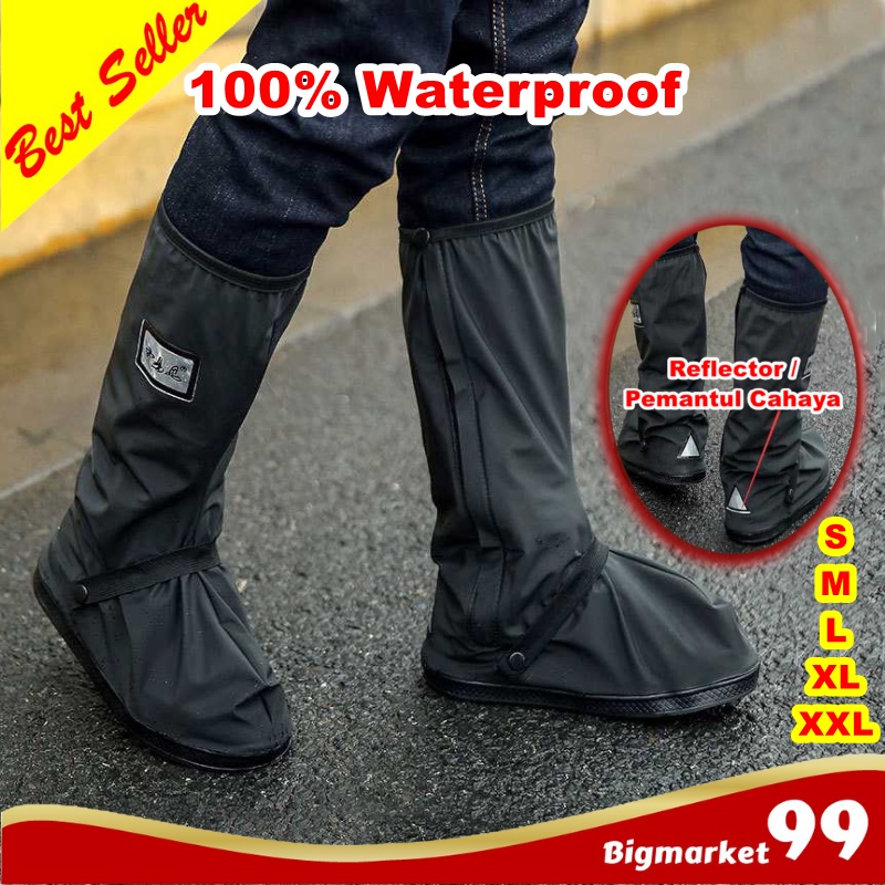 Cover Sepatu + Reflektor Cahaya Jas Hujan Sepatu Cover Shoes Rhodey Rain - H-212