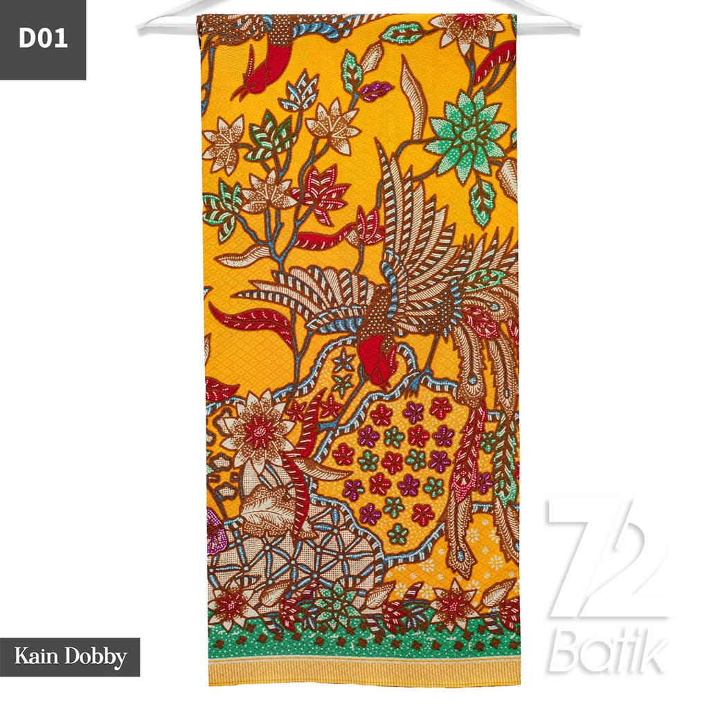 KAIN BATIK PREMIUM Dobby Motif Burung Cendrawasih Warna Kuning 722953 Cap 72 Jarik Jarit Samping Kebat Panjang Batik Dobby Modern Premium Bahan Seragam Batik Pernikahan Kantor Keluarga Murah Kamen Jadi Batik Bali Lembaran