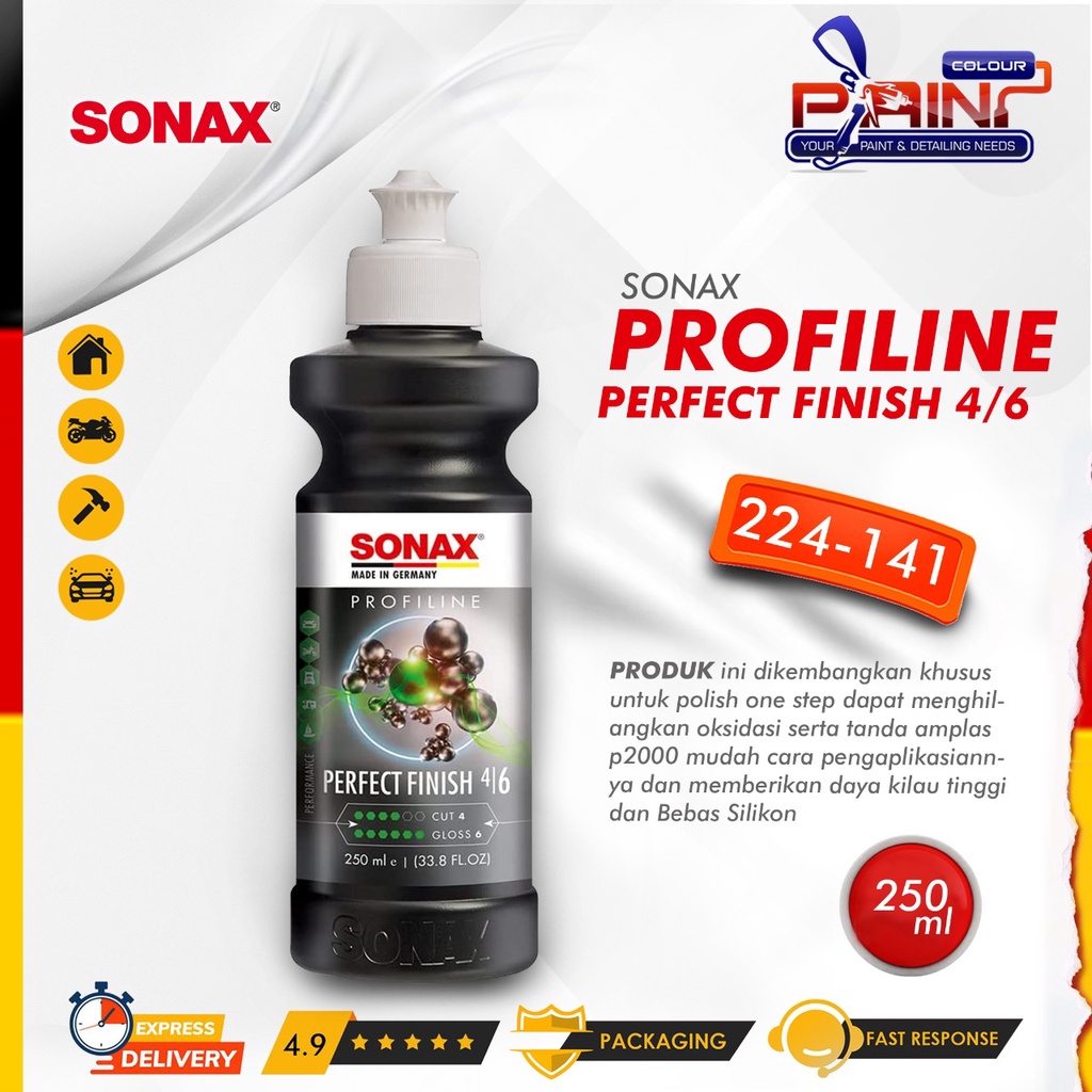 SONAX Profiline Perfect Finish 4/6 224-141 250ml Poles Mobil Motor