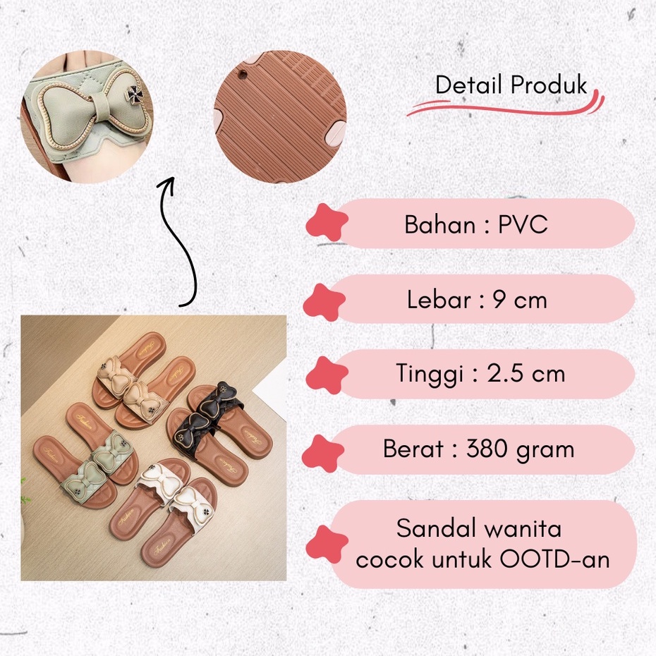 Sandal Pita Wanita Import Sendal Slop Perempuan Murah Sehari-Hari Fashion Korea Style SPT-33