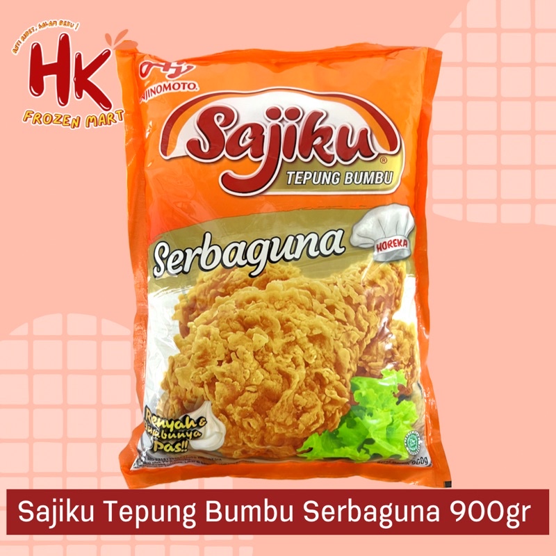 

Sajiku Tepung Bumbu Serbaguna 900gr (bumbu instan ayam goreng) HK FROZEN MART