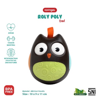 BABIESFIRST IQ0202 IQ ANGEL ROLY POLY OWL TOY Rattle Mainan Bayi