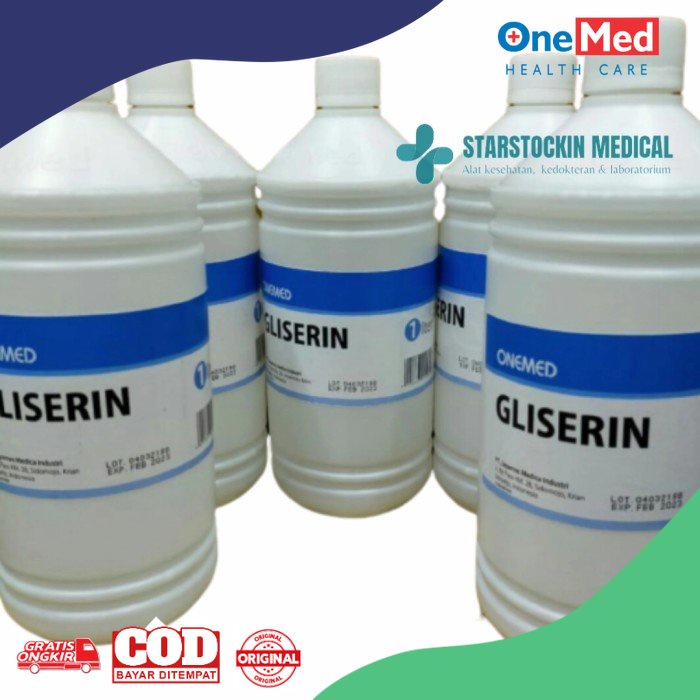 Gliserin Onemed Murni Wajah Food Grade 1 Liter