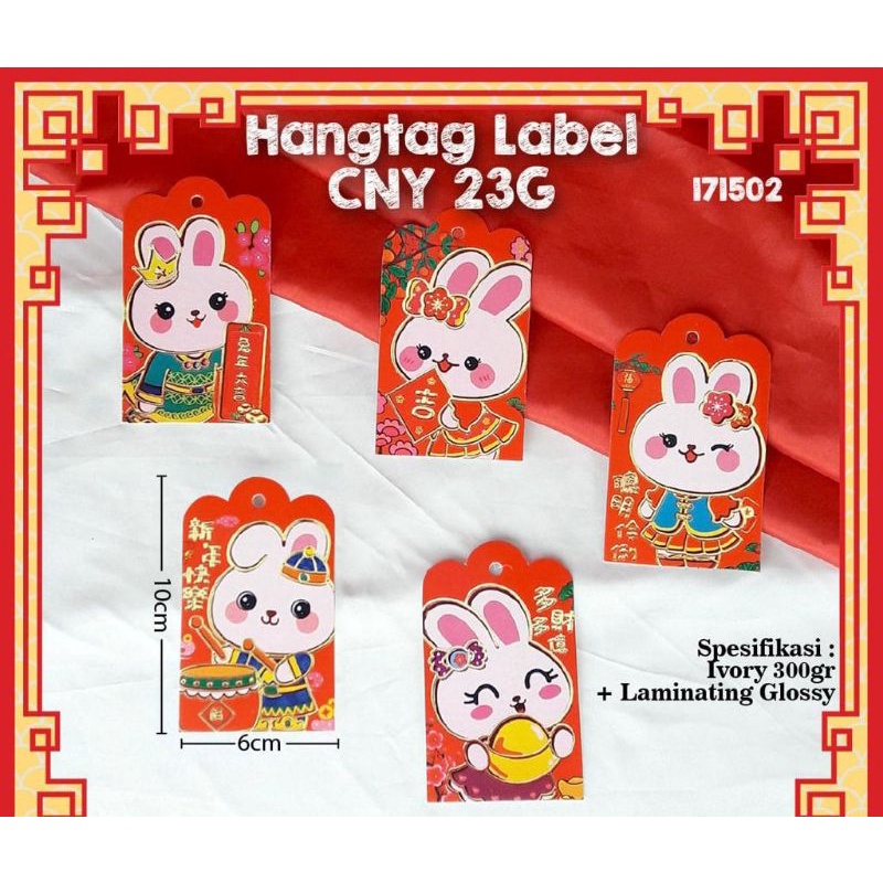 

Hangtag Label CNY isi 25pcs / Hangtag Kemasan Sincia Imlek / Gantungan Kemasan Sincia