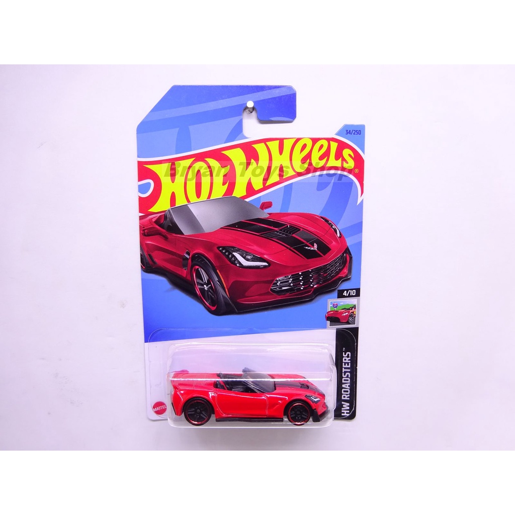 Hot Wheels Corvette C7 Z06 Convertible Merah