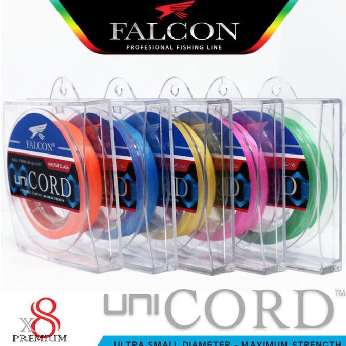 [Bayar DiTempat] Senar Benang Tali PE X8 Falcon Uni Cord 200M MICRO PE Single Color