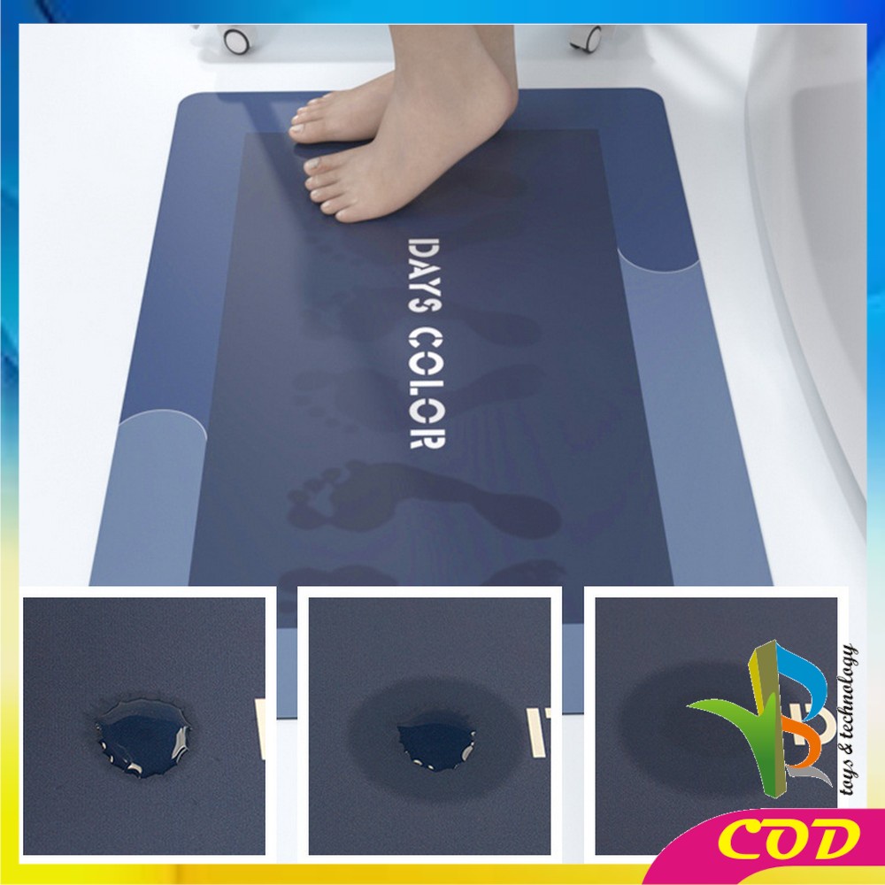 RB-C496 C498 Keset Kaki Diatomite Anti Slip / Keset Kamar Mandi Dapur Anti Bakteri Cepat Serap Air / Keset Lantai Rumah