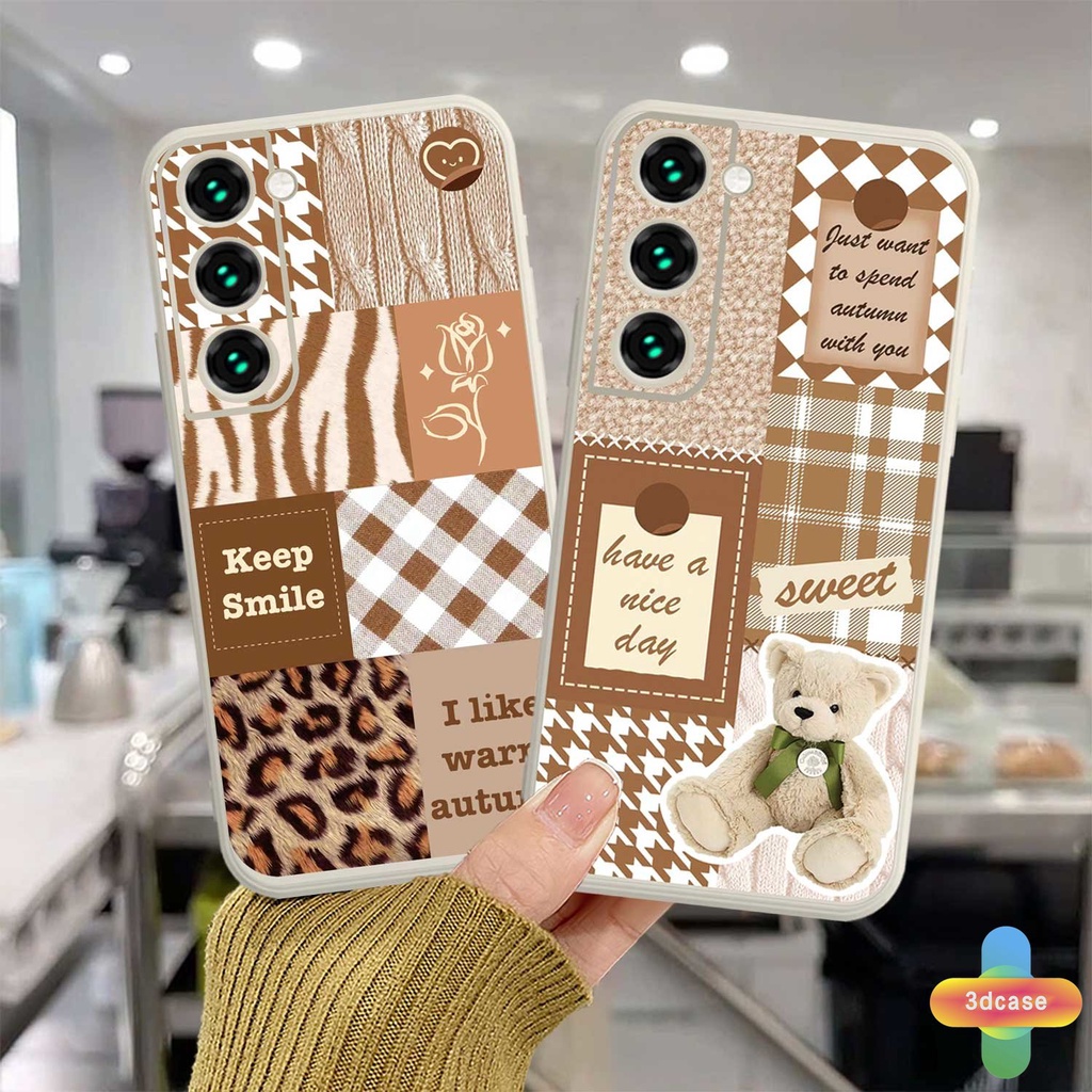 Soft Case Motif Houndstooth Bunga Retro Untuk Samsung A32 A52 A13 A23 A12 A03 A51 A10S A50 A20S J2 J7 Prime A02S A20 A50S A10 A30S A52S A30 M12 M01S A125 A13 Life F12 M10S M40S A515F A207F M02S A025 F02S M10