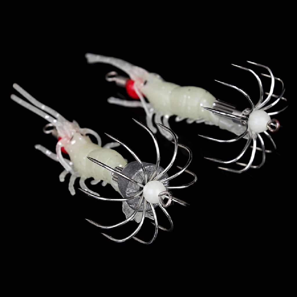 Adawnshbhyu 1PC Luminous Squid Jigs Glow Udang Kayu Dengan Kait Gurita Cumi Umpan Pancing ID