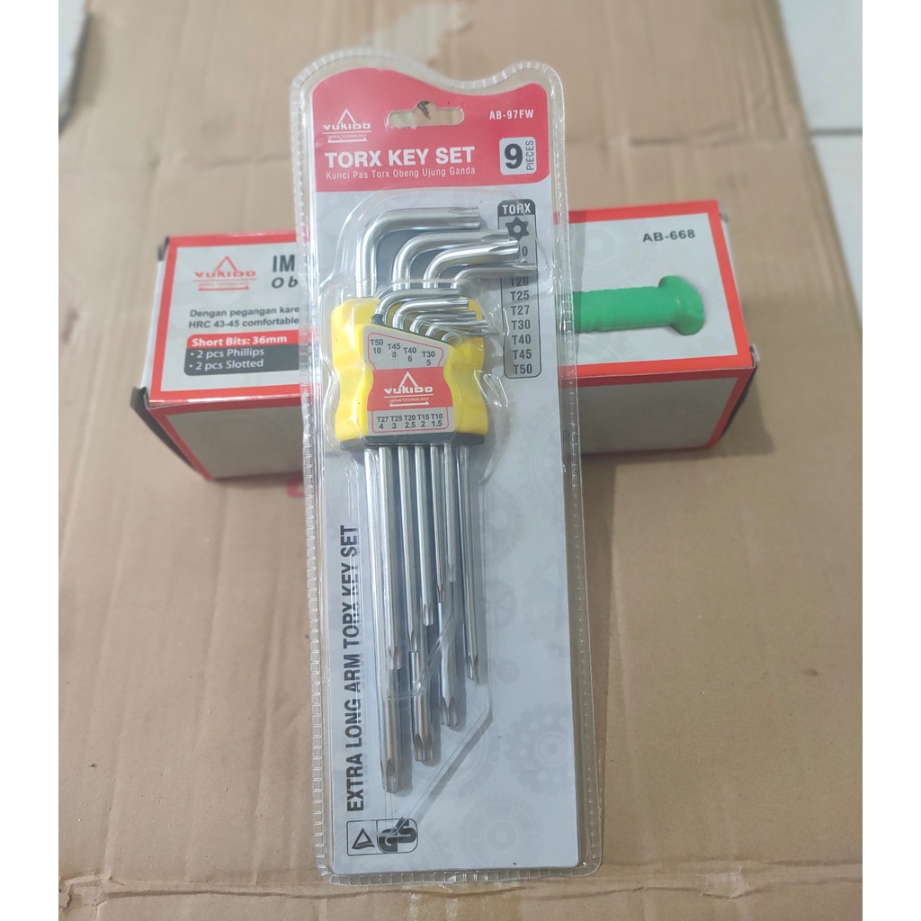 PROMO YUKIDO KUNCI L SET 9 PCS PANJANG TORX KEY LONG