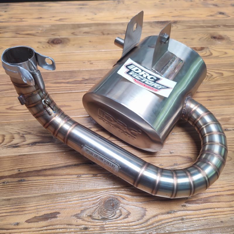 KNALPOT VESPA DRC CHROME DRC STAINLESS VESPA KLASIK SUPER SPRINT PX VBB EXCEL