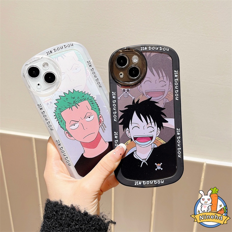 IPHONE Casing Kompatibel Untuk Iphone14 13 12 11 Pro Max Xr X Xs Max Iphone7 8 6 6s Plus Se2020 Trendi Merek Kartun One Piece Perlindungan Lensa Casing Ponsel Shockproof Cover Pelindung