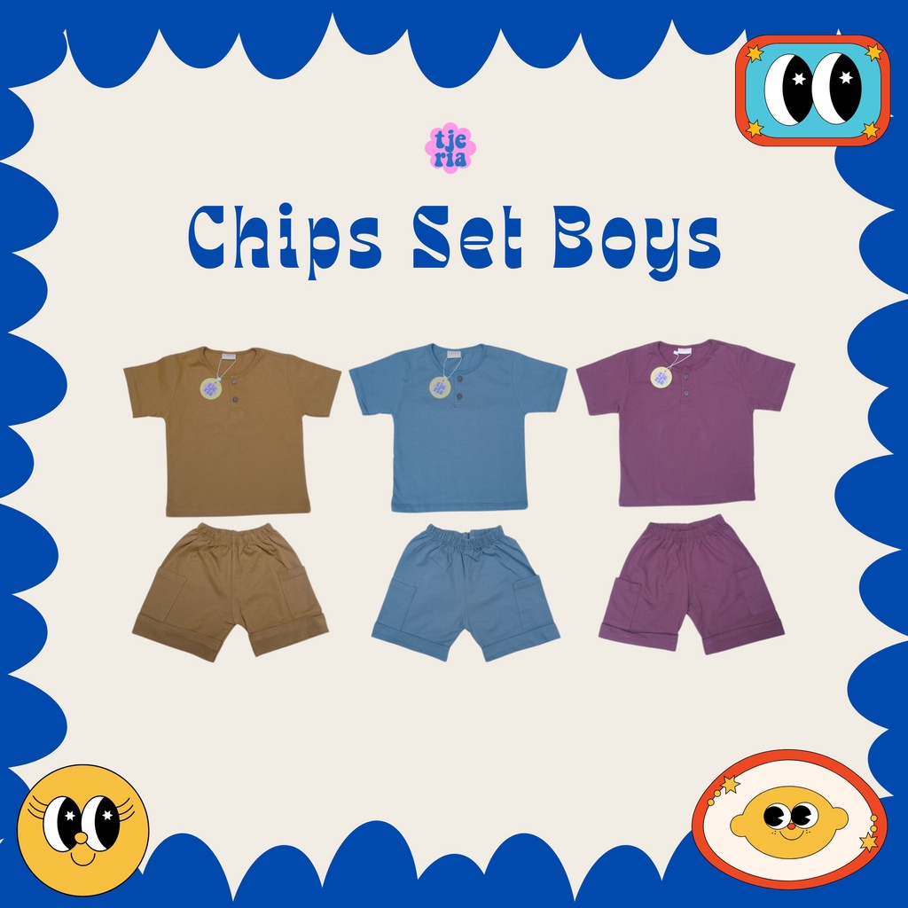 TJERIA - CHIPS SET BOYS | Set Kaos Anak Laki-laki