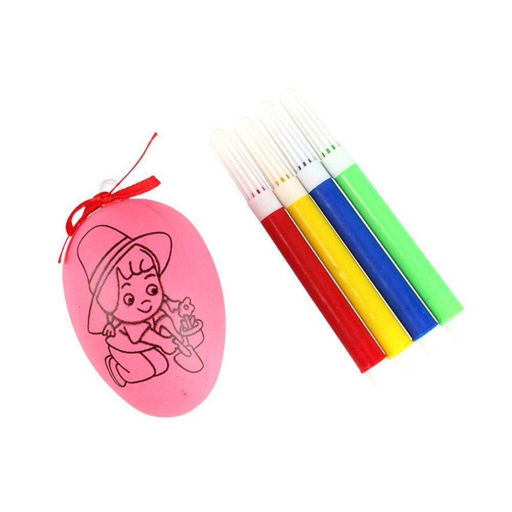 Preva1/10set (style random) Hadiah Telur Paskah DIY eggshell Plastik