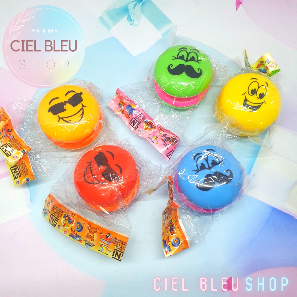 YOYO SMILE PLASTIK / MAINAN YOYO EMOJI 5 CM ECER TERMURAH / CIEL BLEU SHOP