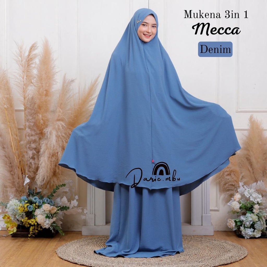 Mukena Dewasa 3in1 Crinkel Premium Mecca Series Traveling Mewah Jumbo