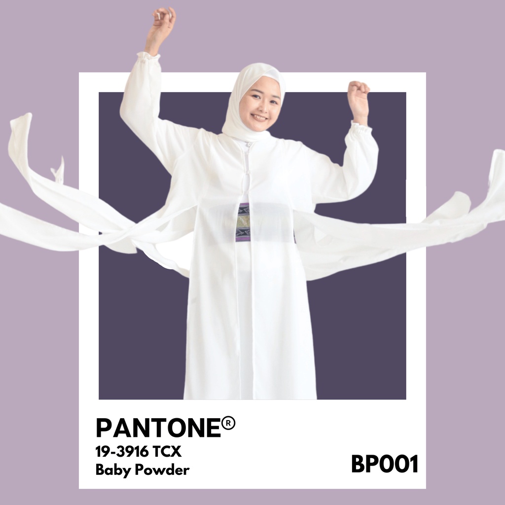 OUTER PANJANG / LONG OUTER CERUTY PUTIH BPOO1 (PRE-ORDER) CANCAN.