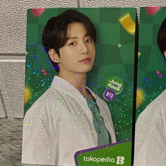 Postcard pc BTS X TOKO HIJAU IJO JUNGKOOK JK