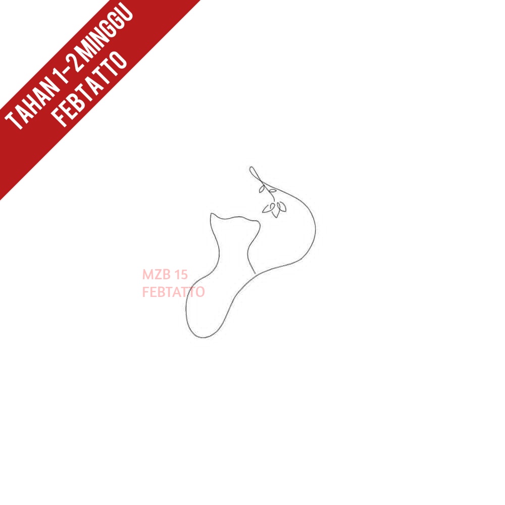 Tato Temporer tato kucing stiker Tatto - MZB 15