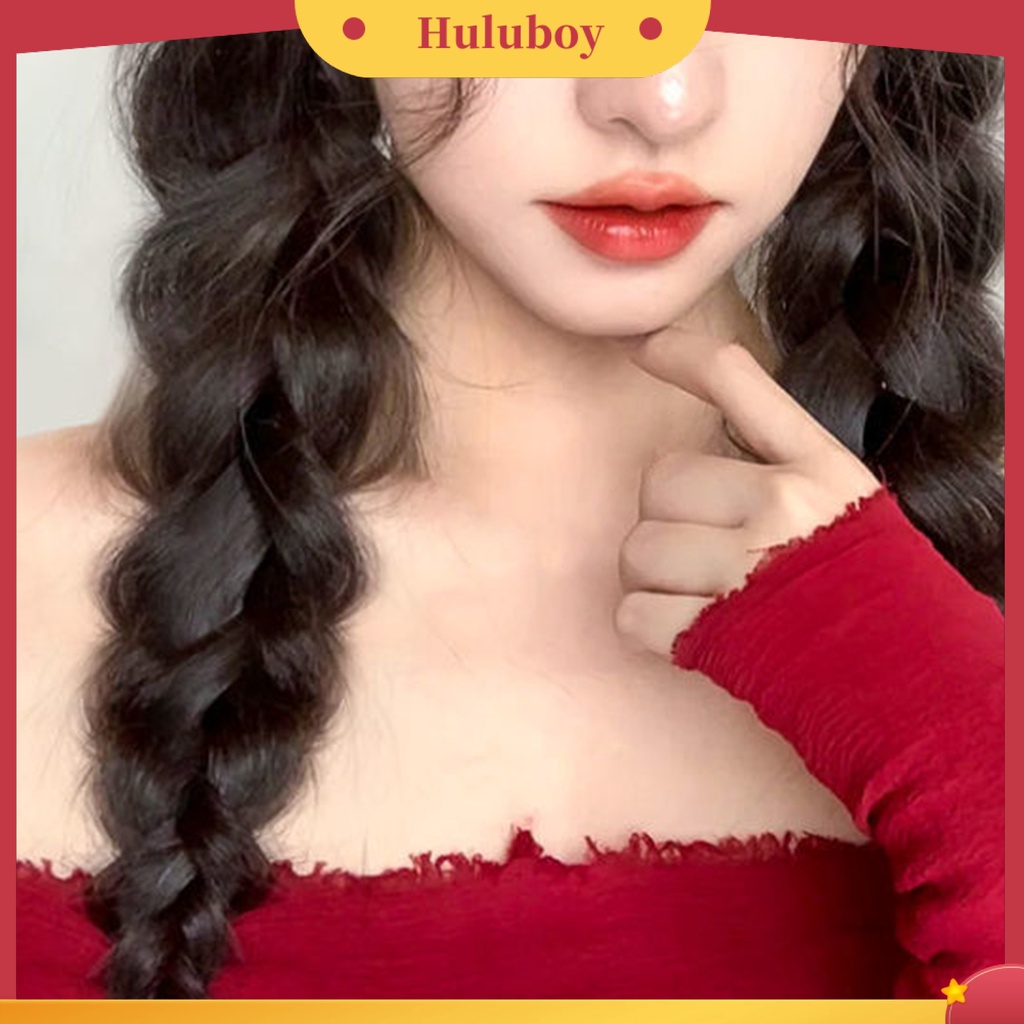 1 Pasang Rambut Palsu Ponytail Ganda Bahan Sutra Suhu Tinggi Untuk Wanita